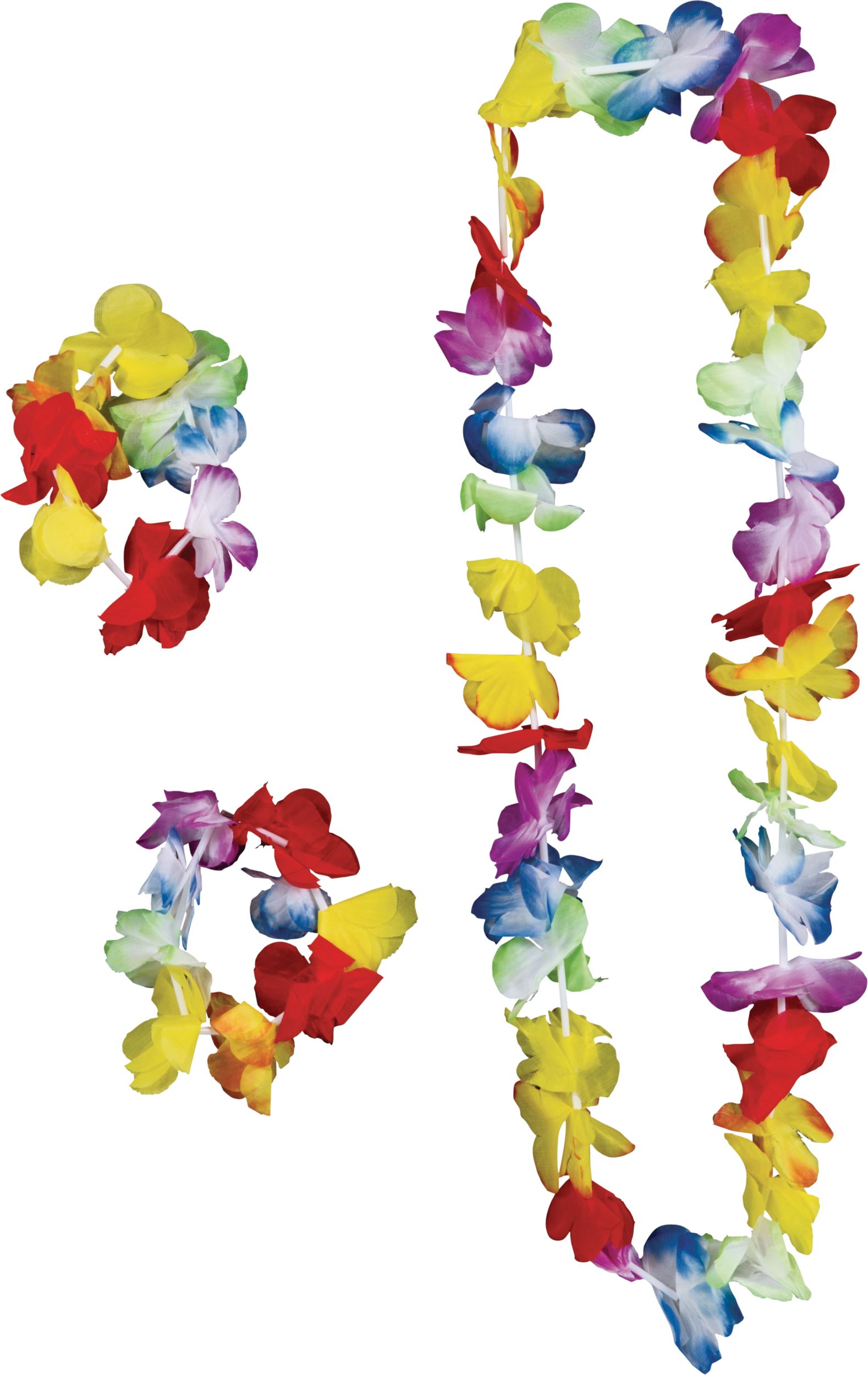 Jupe de danseuse hawaïenne naturelle pour adultes, paq. 5 Front_Flat