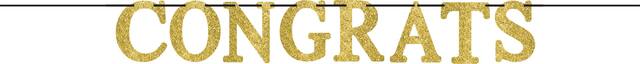 Glitter Gold Congrats Letter Banner Front_Flat