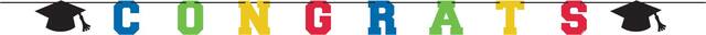 Glitter Congrats Graduation Letter Banner Front_Flat