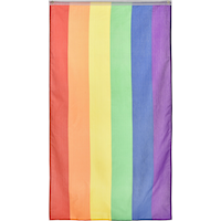 Large Flag Decoration, Rainbow, 5-ft, for Pride
