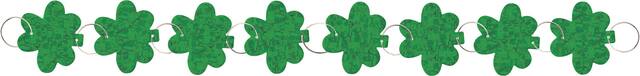 Guirlande à anneaux trèfles prismatiques verts Front_Flat
