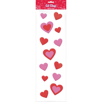 Heart Gel Cling Decals, 13-pc Front_Flat
