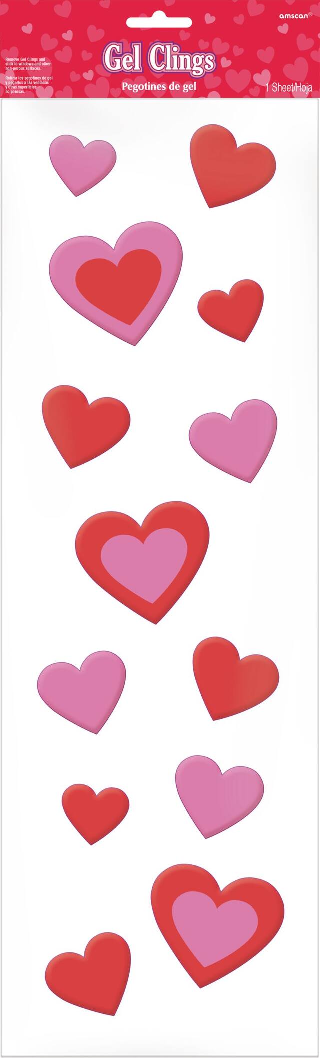 Heart Gel Cling Decals, 13-pc Front_Flat