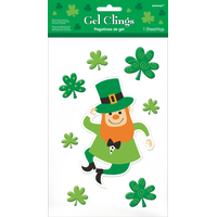 Leprechaun Gel Cling Decals, 8-pk Front_Flat