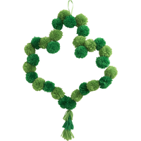 Couronne à pompons de trèfles Front_Flat