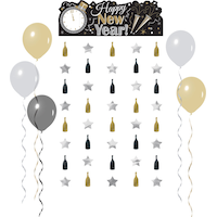 Rideau pour seuil de porte du Nouvel An étincelant Front_Flat