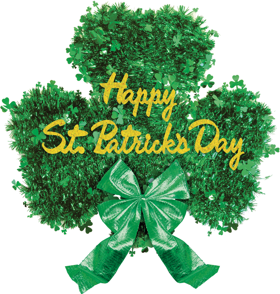 Deluxe Tinsel Shamrock Decoration Party City