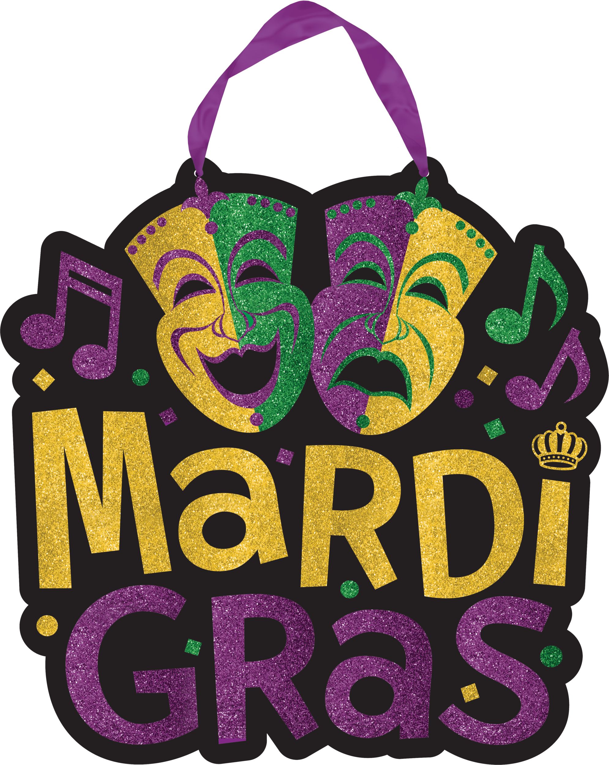 Affiche étincelante comédie et tragédie du Mardi Gras Front_Flat