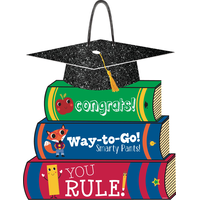 Congrats Schoolhouse Chalkboard Graduation Sign Front_Flat