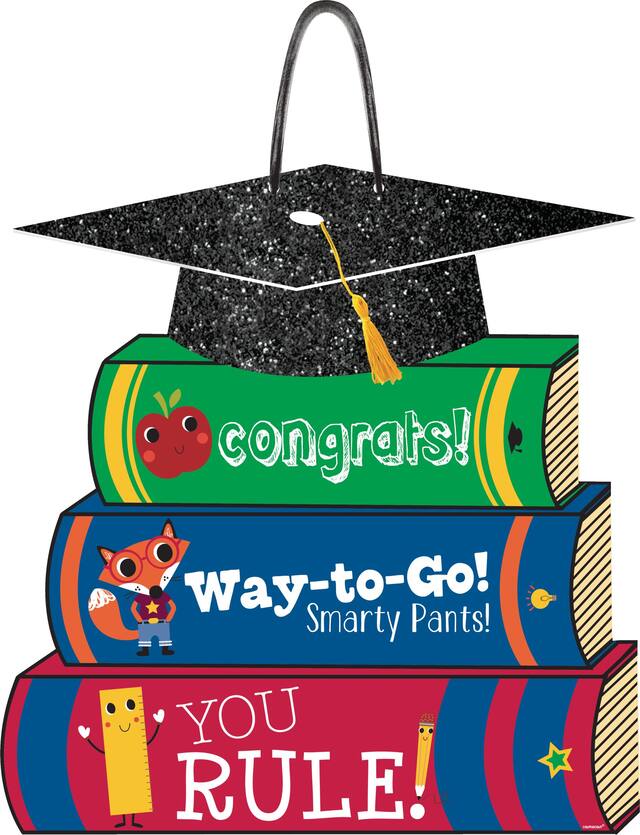 Congrats Schoolhouse Chalkboard Graduation Sign Front_Flat
