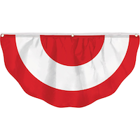 Hanging Garland Banner Decoration, Red/White, 48-in, for Canada Day Front_Flat