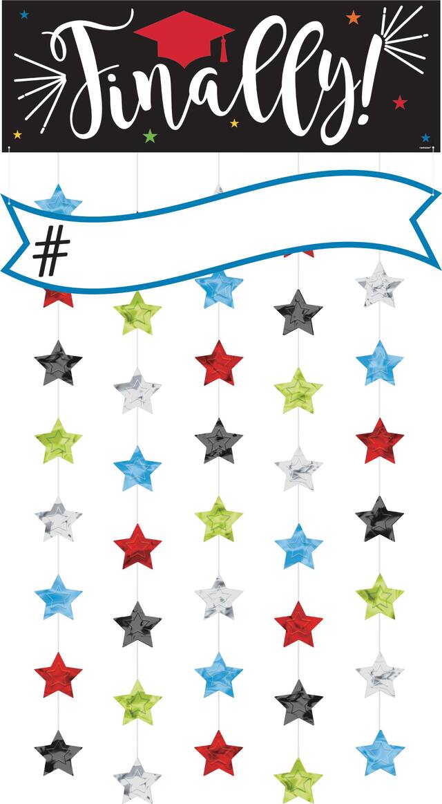 Rideau pour seuil de porte Enfin diplômé Front_Flat