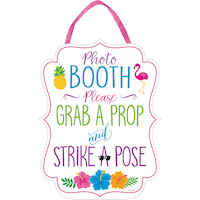 Tropical Photo Booth Sign, 15-in Front_Flat
