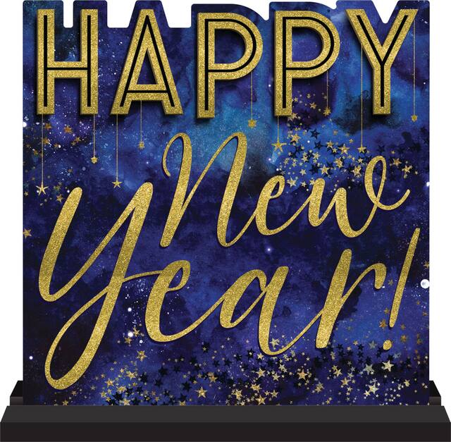 Midnight New Year's Eve Table Sign Front_Flat