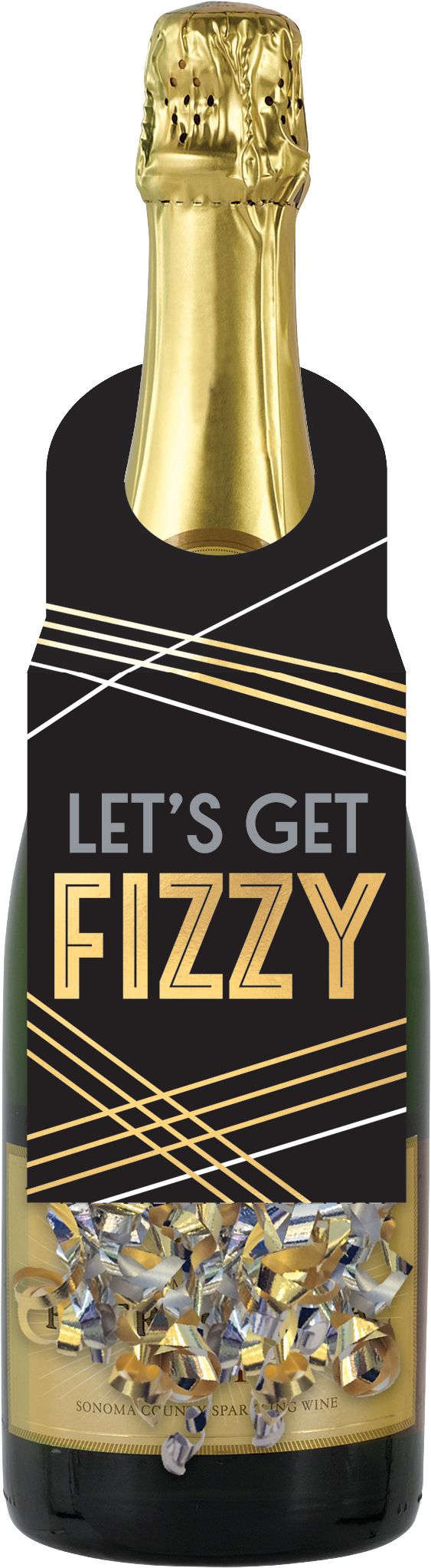 Black, Gold & Silver New Year's Eve Bar Decorating Kit, 29-pc Front_Flat