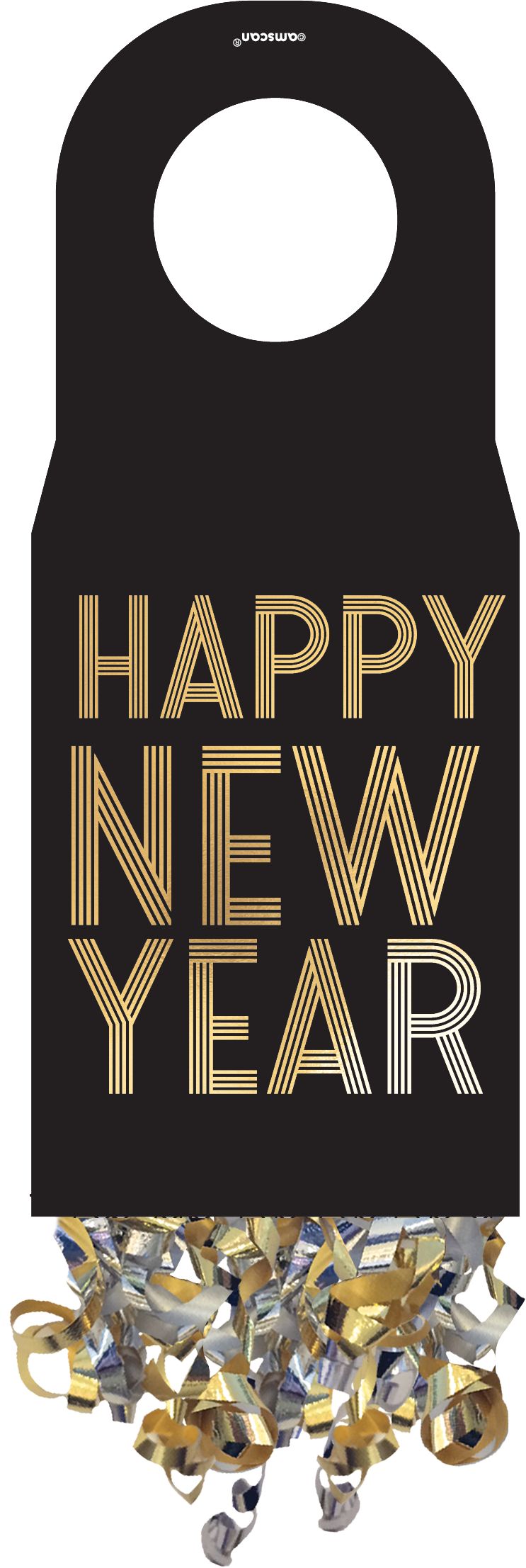 Black, Gold & Silver New Year's Eve Bar Decorating Kit, 29-pc Front_Flat