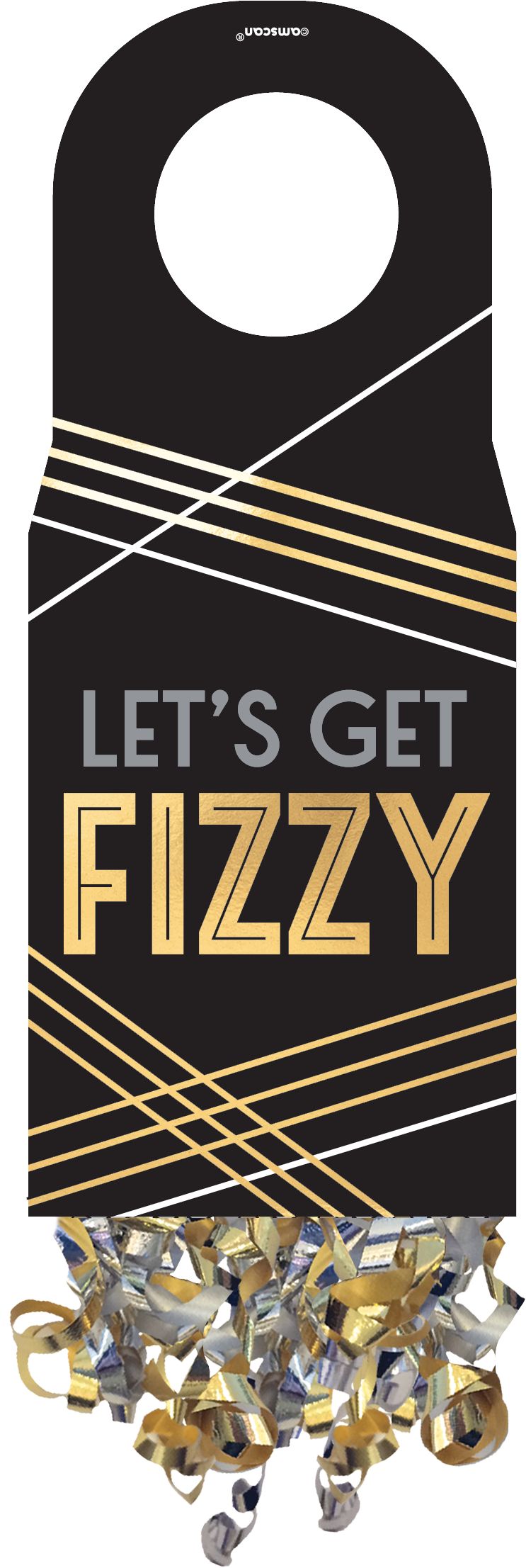 Black, Gold & Silver New Year's Eve Bar Decorating Kit, 29-pc Front_Flat