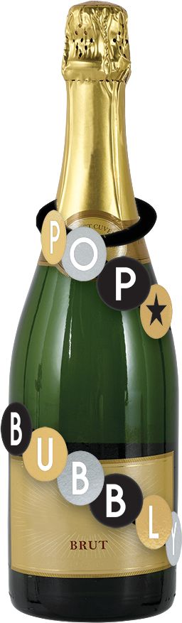 Black, Gold & Silver New Year's Eve Bar Decorating Kit, 29-pc Front_Flat