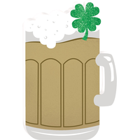 Small Shamrock Beer Mug Sign Front_Flat