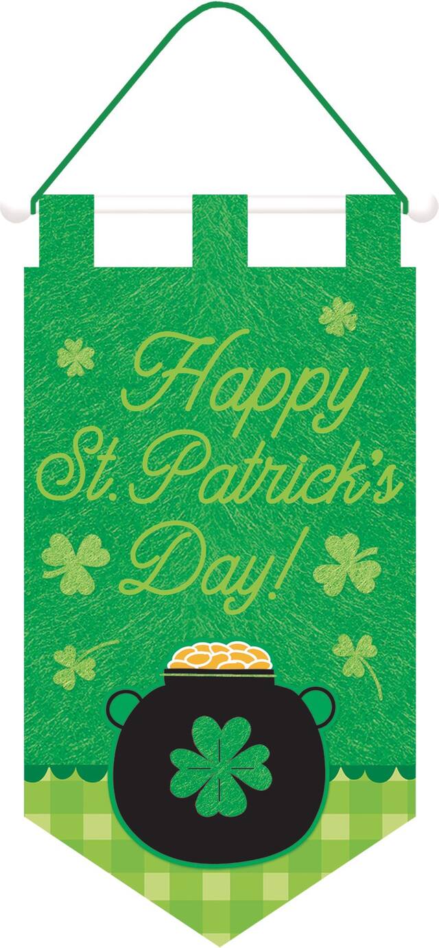 Pot of Gold St. Patrick’s Day Door Banner Front_Flat