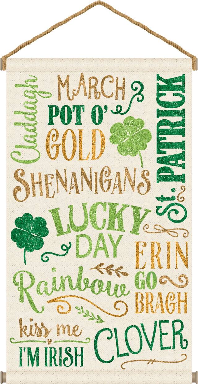 St. Patrick’s Day Large Canvas Sign Front_Flat