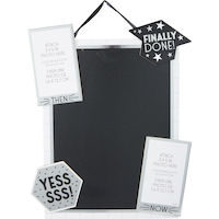 Grid Graduation Chalkboard Easel Sign Front_Flat