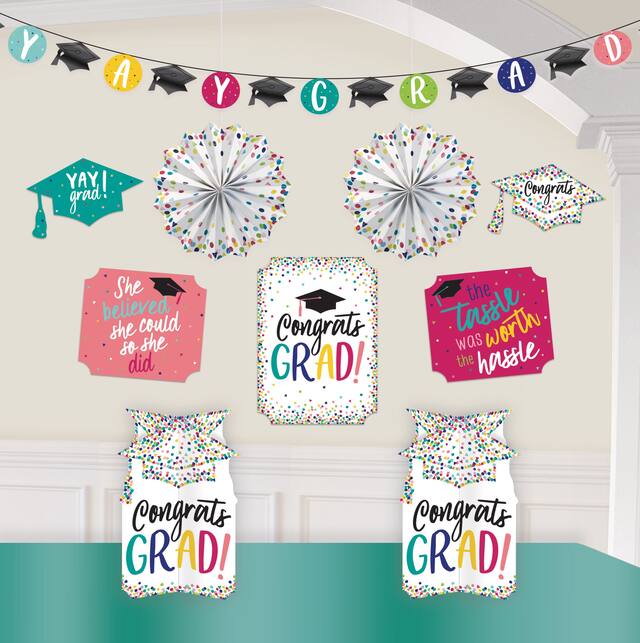 Yay Grad Room Decorating Kit, 10-pc Front_Flat