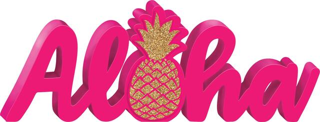 Bloc décoration à lettres Aloha Front_Flat