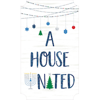 A House United Chrismukkah Easel Sign Overhead_Flat