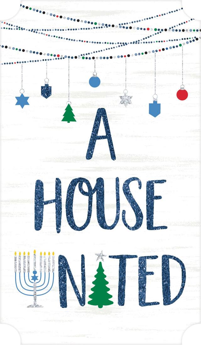A House United Chrismukkah Easel Sign Overhead_Flat