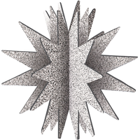 Glitter Star Burst Centrepiece Front_Flat