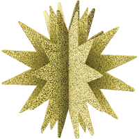 Centre de table étoilé étincelant Front_Flat