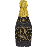 Mini Champagne Bottle Decoration Front_Flat