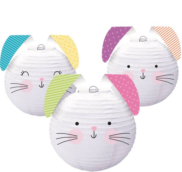 Hello Bunny Paper Lanterns, 3-pk Composite_or_Mixed