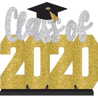 Glitter Class Of 2021 Block Letter Sign Front_Flat