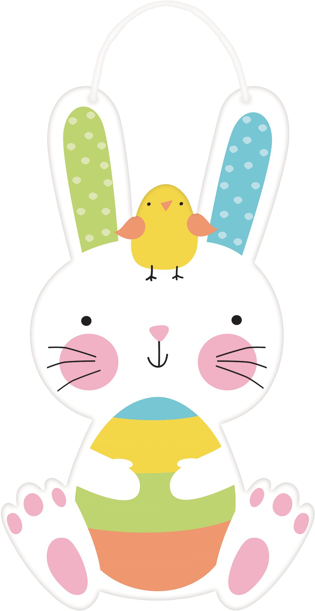 Easter Hello Bunny Sign Front_Flat