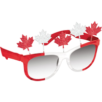 Lunettes de soleil feuille d'érable du Canada scintillantes Front_Three_Fourths_Angled_Right