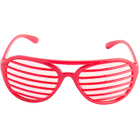 Shutter Glasses, Red, One Size, Wearable Costume Accessory for Halloween Front_Elevated