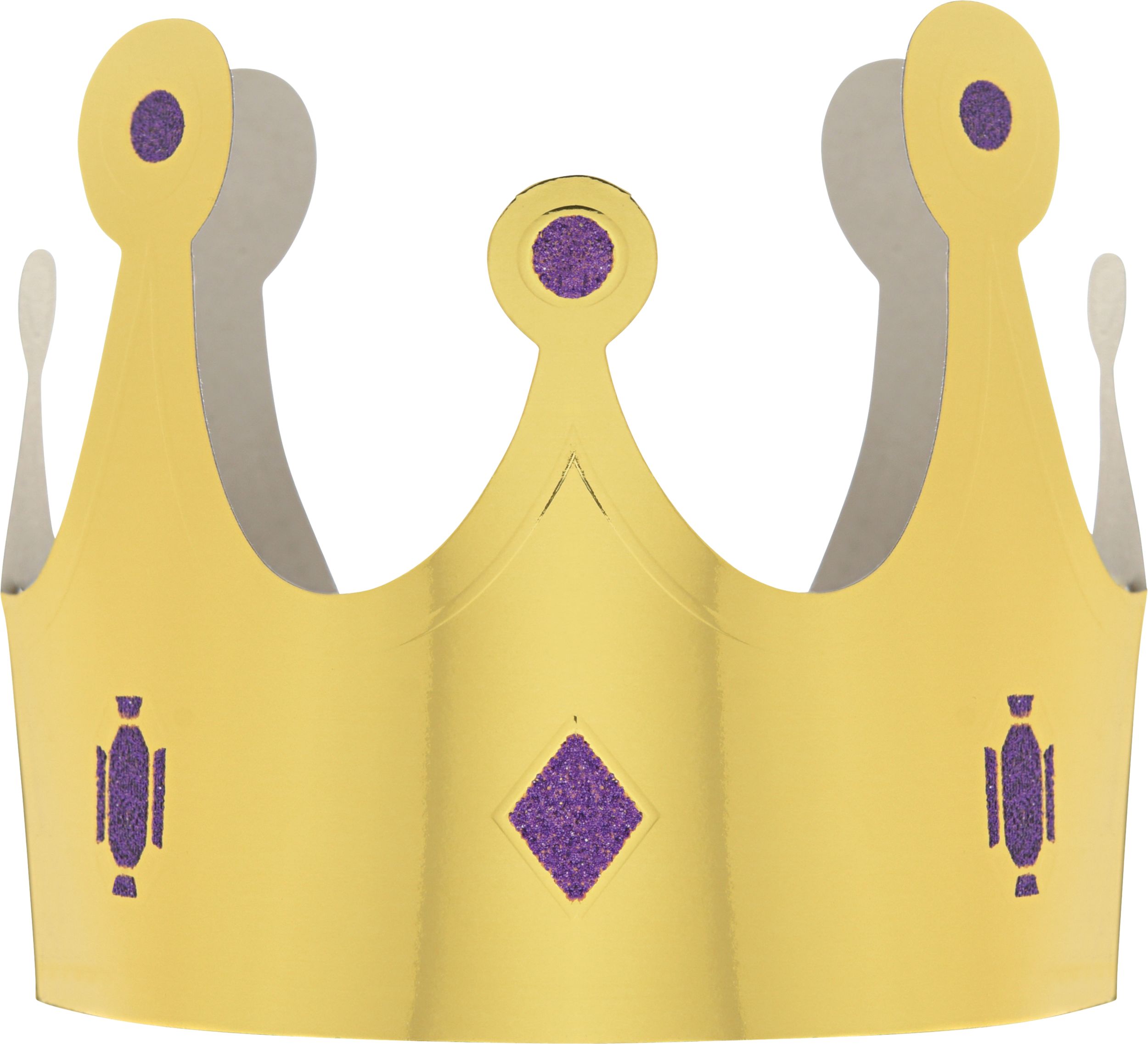 Mardi Gras Crowns, 12-pk Front_Flat