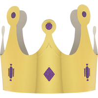 Mardi Gras Crowns, 12-pk Front_Flat