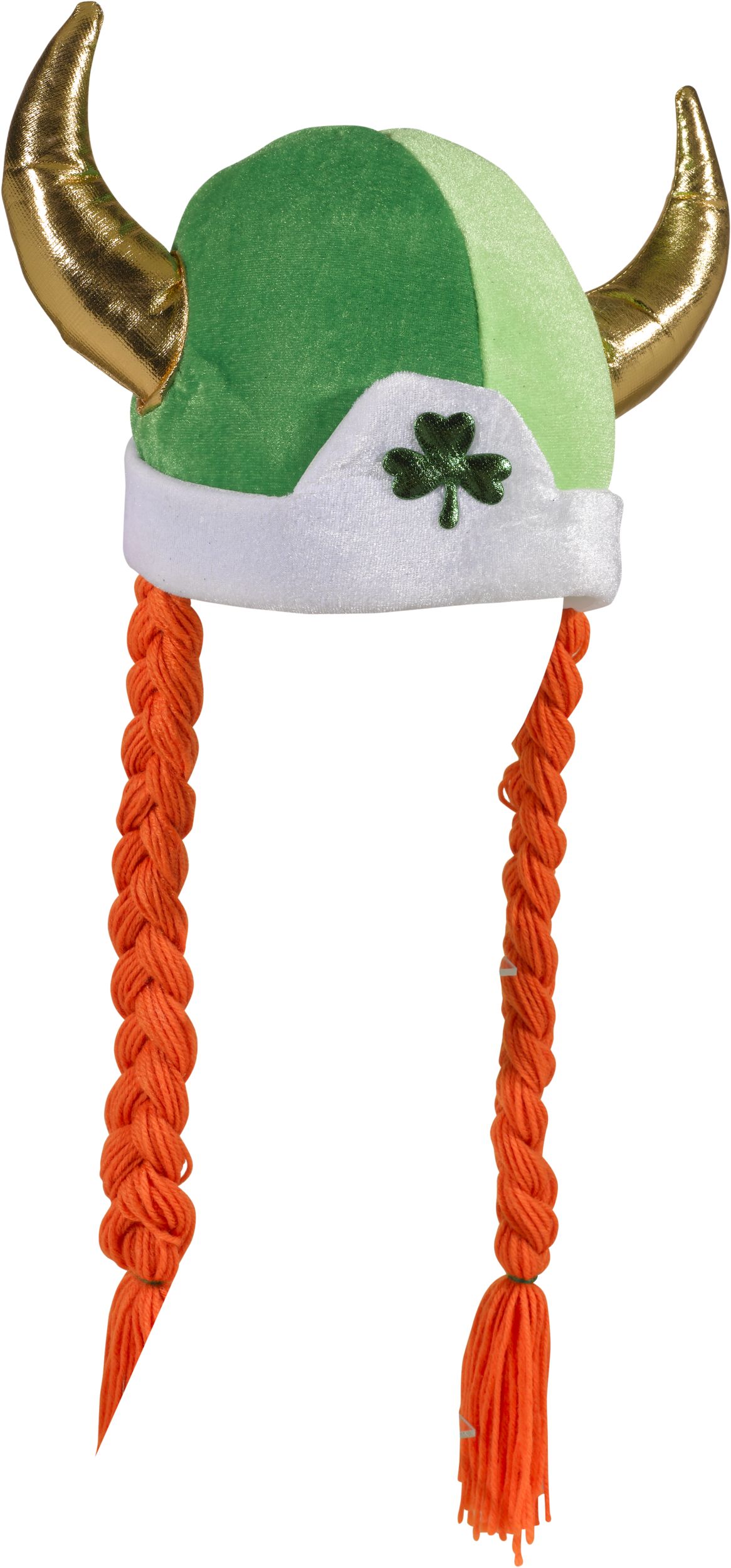 Shamrock Viking Hat with Braids Front_Angled_Right