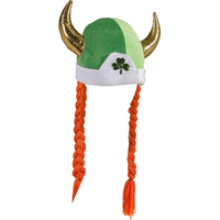 Chapeau de viking trèfle avec tresses Front_Angled_Right