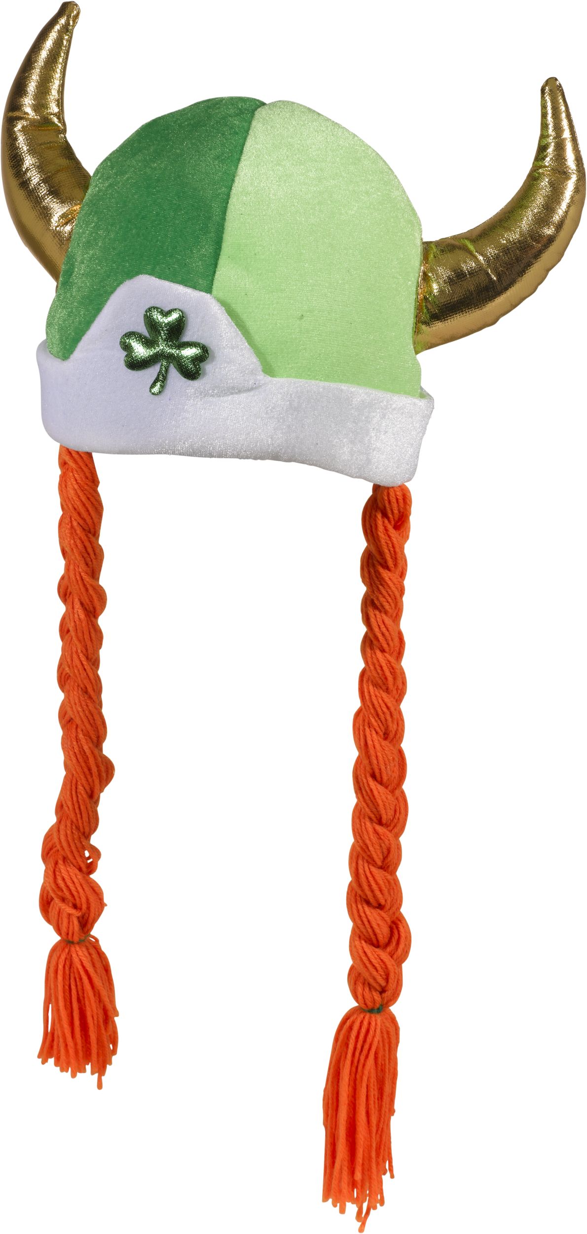 Shamrock Viking Hat with Braids Front_Angled_Left