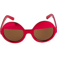 Red Eyelid Wearable Sunglasses, Red, One Size, for Birthday Party/Halloween Front_Elevated