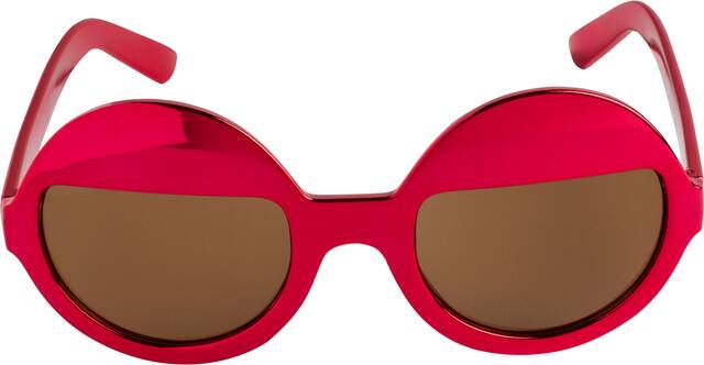 Red Eyelid Wearable Sunglasses, Red, One Size, for Birthday Party/Halloween Front_Elevated