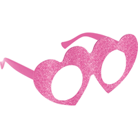 Pink Valentine's Day Glitter Glasses Front_Angled_Right
