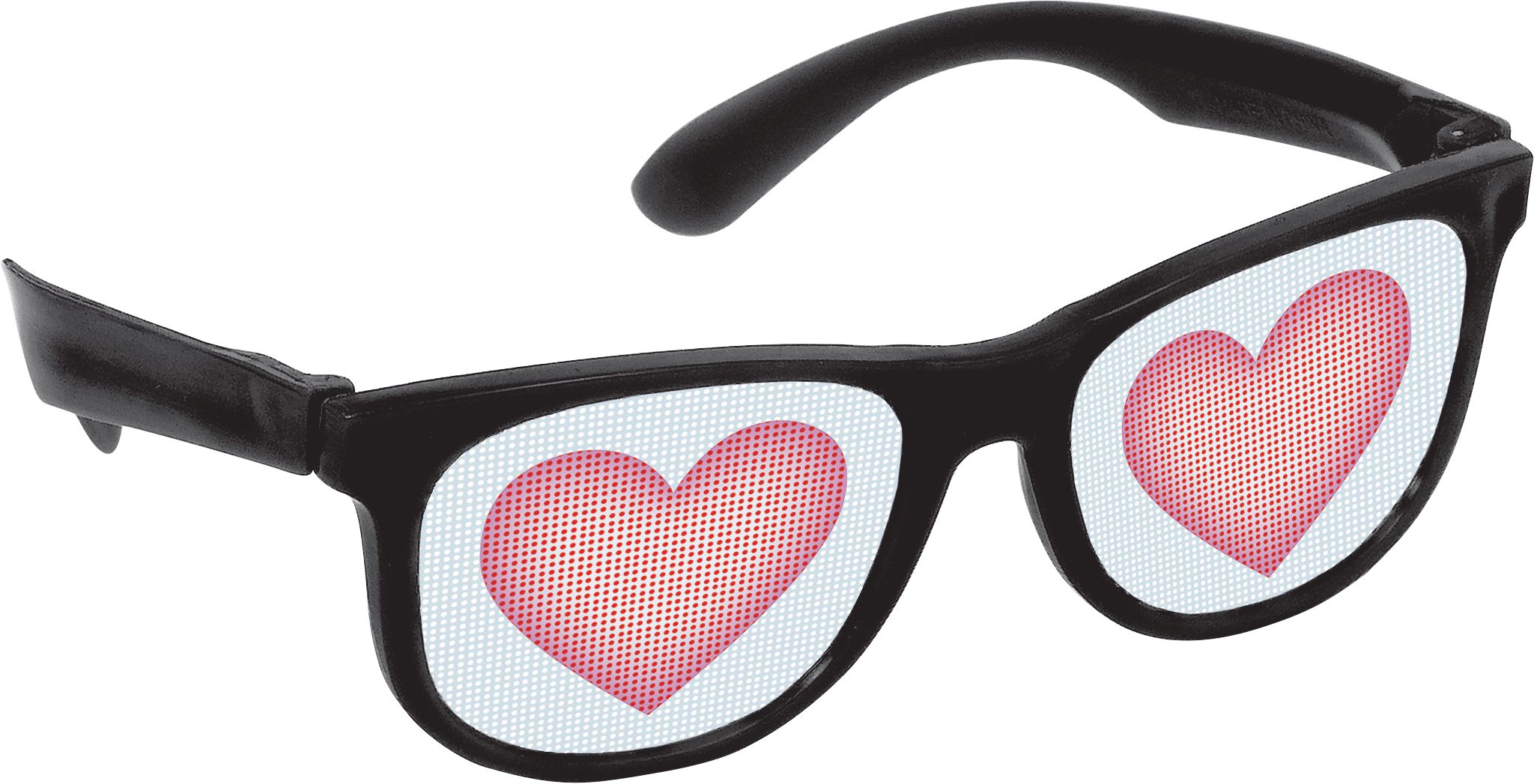 Heart Printed Glasses, 10-pk Front_Angled_Right