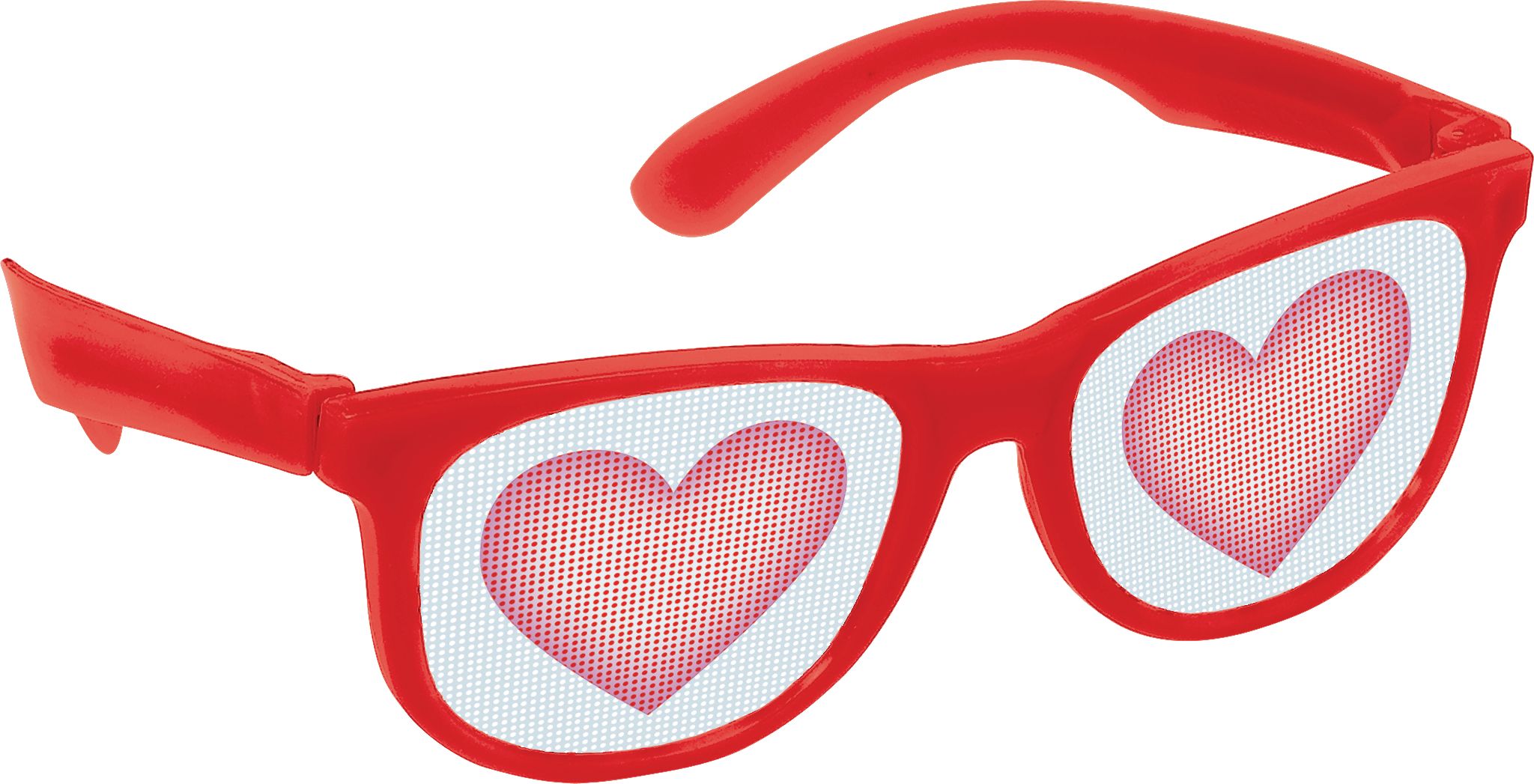 Heart Printed Glasses, 10-pk Front_Angled_Right