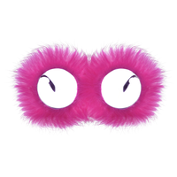 Lunettes à fourrure rose Front_Flat