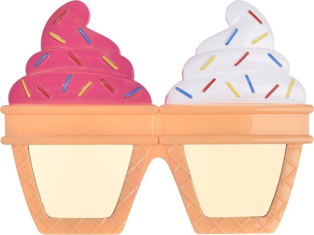 Ice Cream Cone Sunglasses Front_Flat